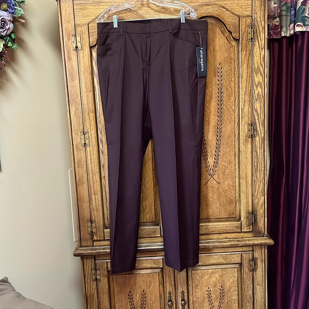Rich brown women’s trousers.